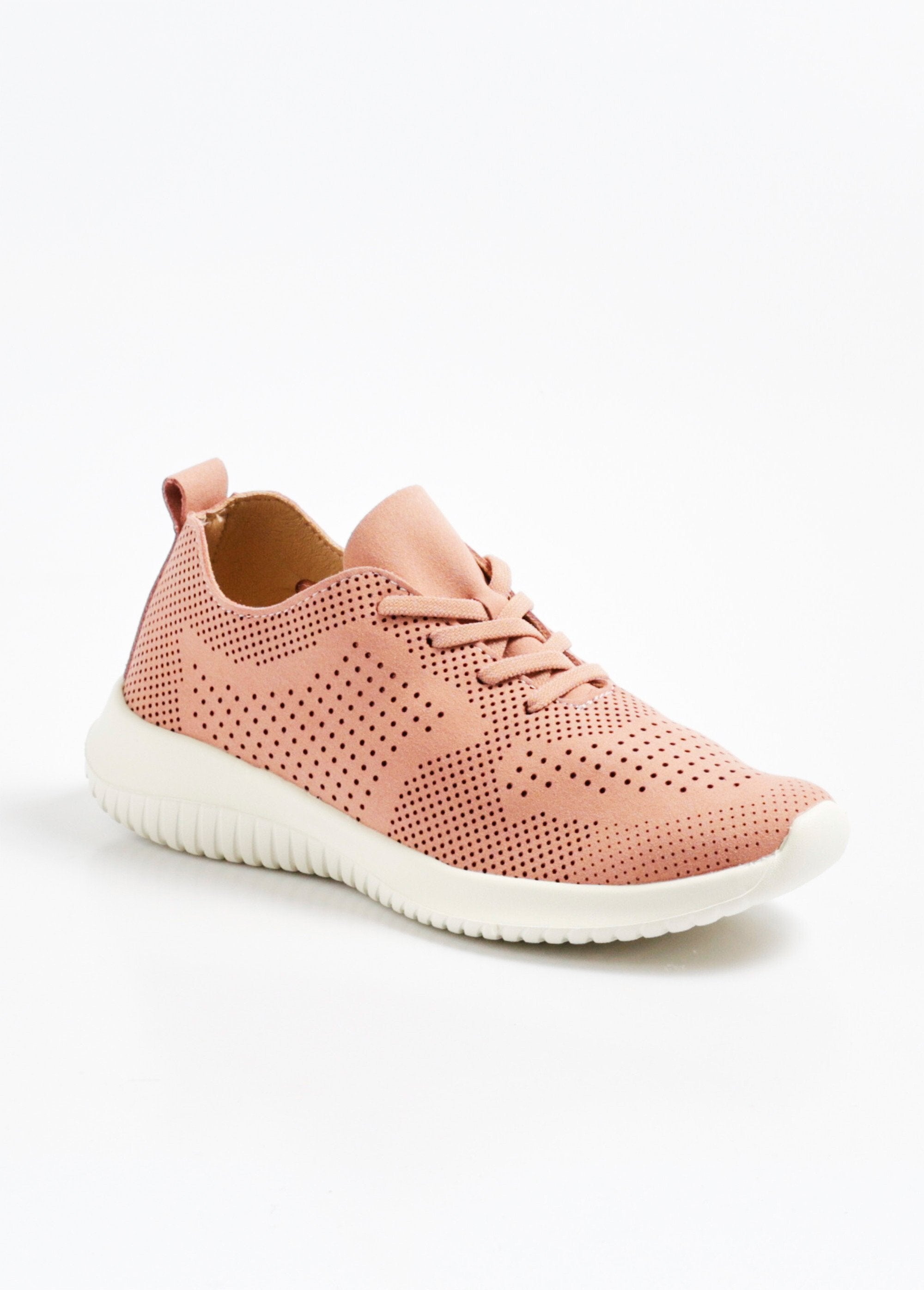 Perforated_suede-look_sneakers_with_laces_Pink_FA1_slim