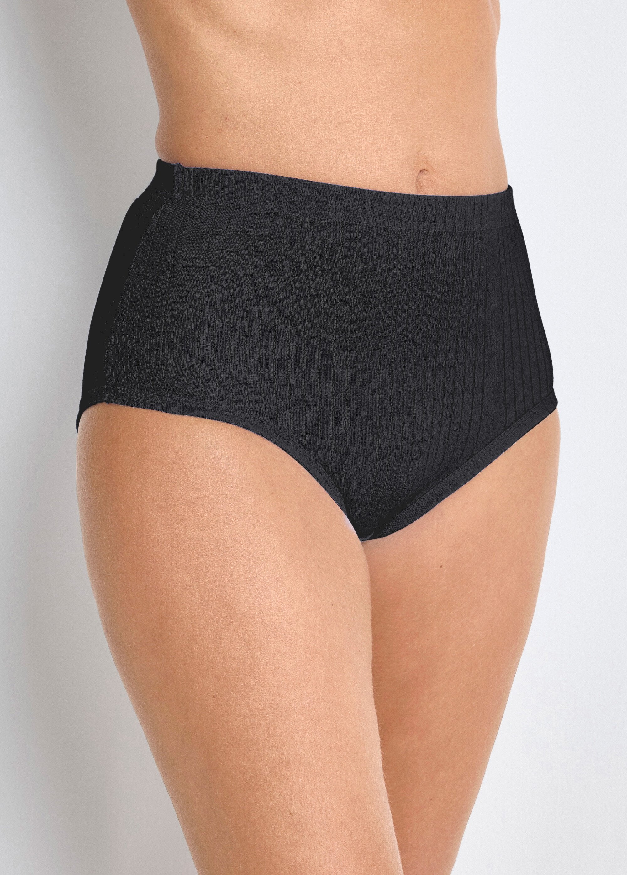 High-waisted_ribbed_interlock_knit_briefs_-_3-pack_Black_lot3_FA1_slim