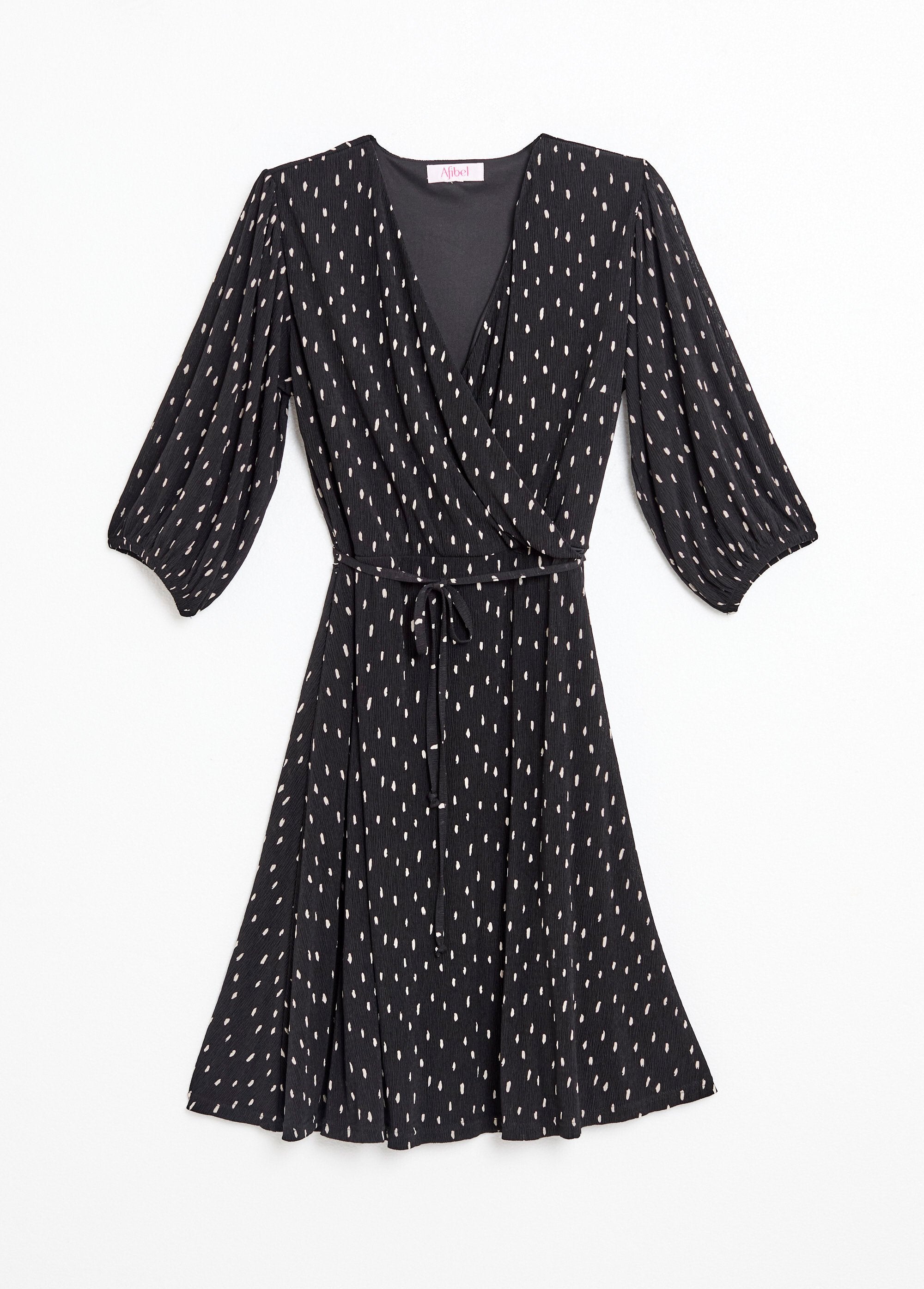 Polka_dot_print_wrap_dress_Black_and_ecru_AP1_slim