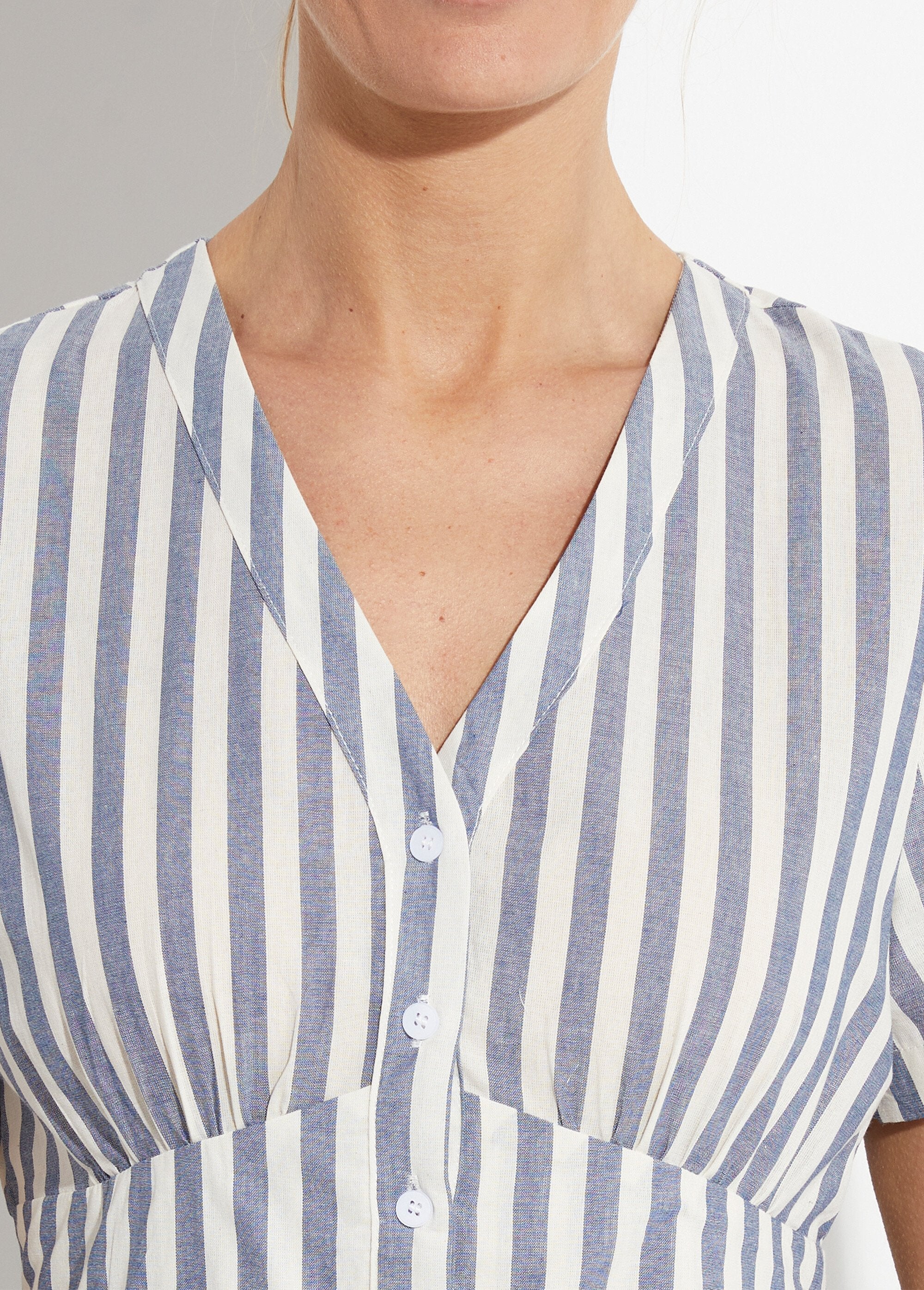 High-waisted_striped_pure_cotton_dress_Striped_blue_DE1_slim