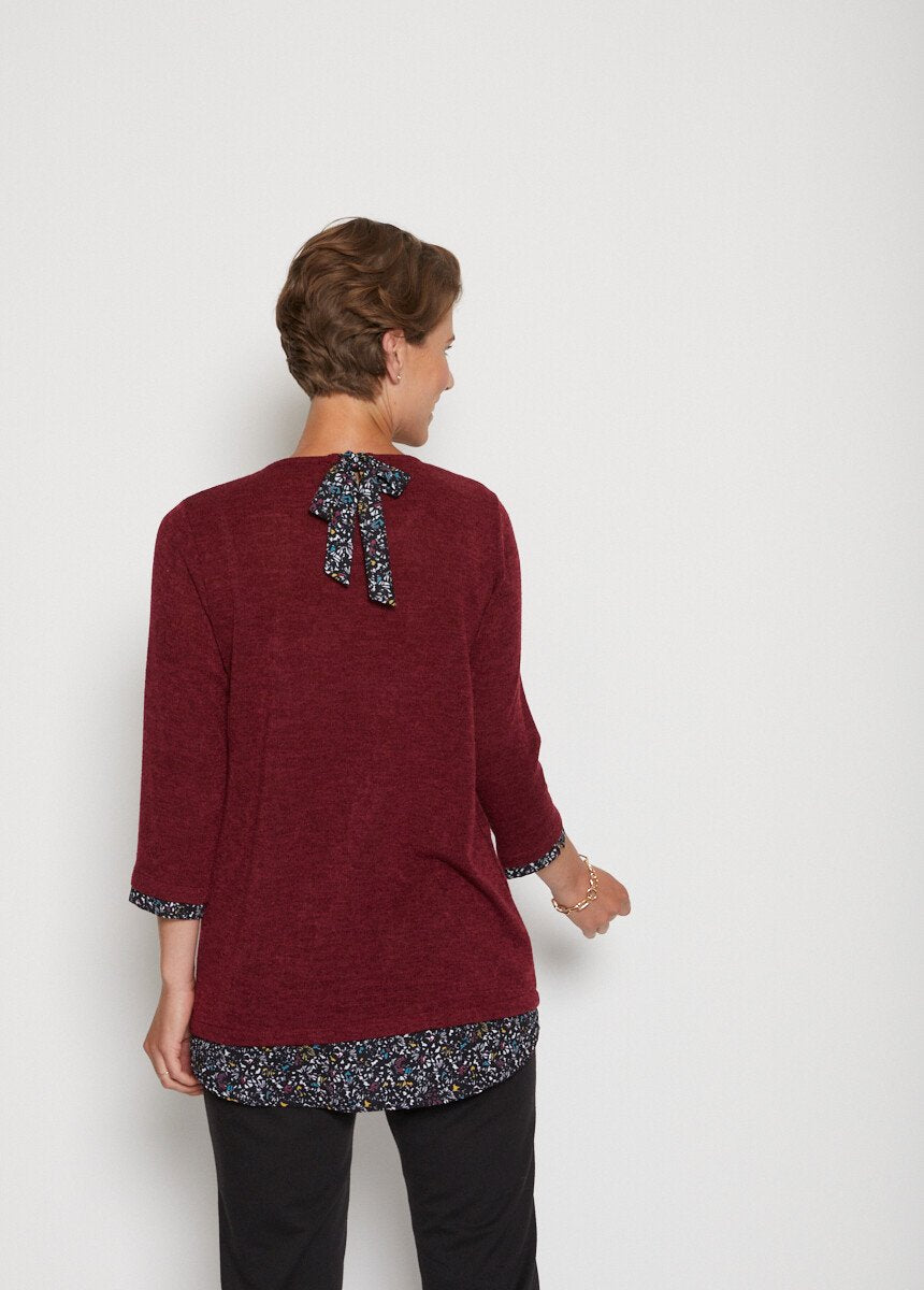 2_in_1_fancy_long_effect_T-shirt_Bordeaux_DO1_slim