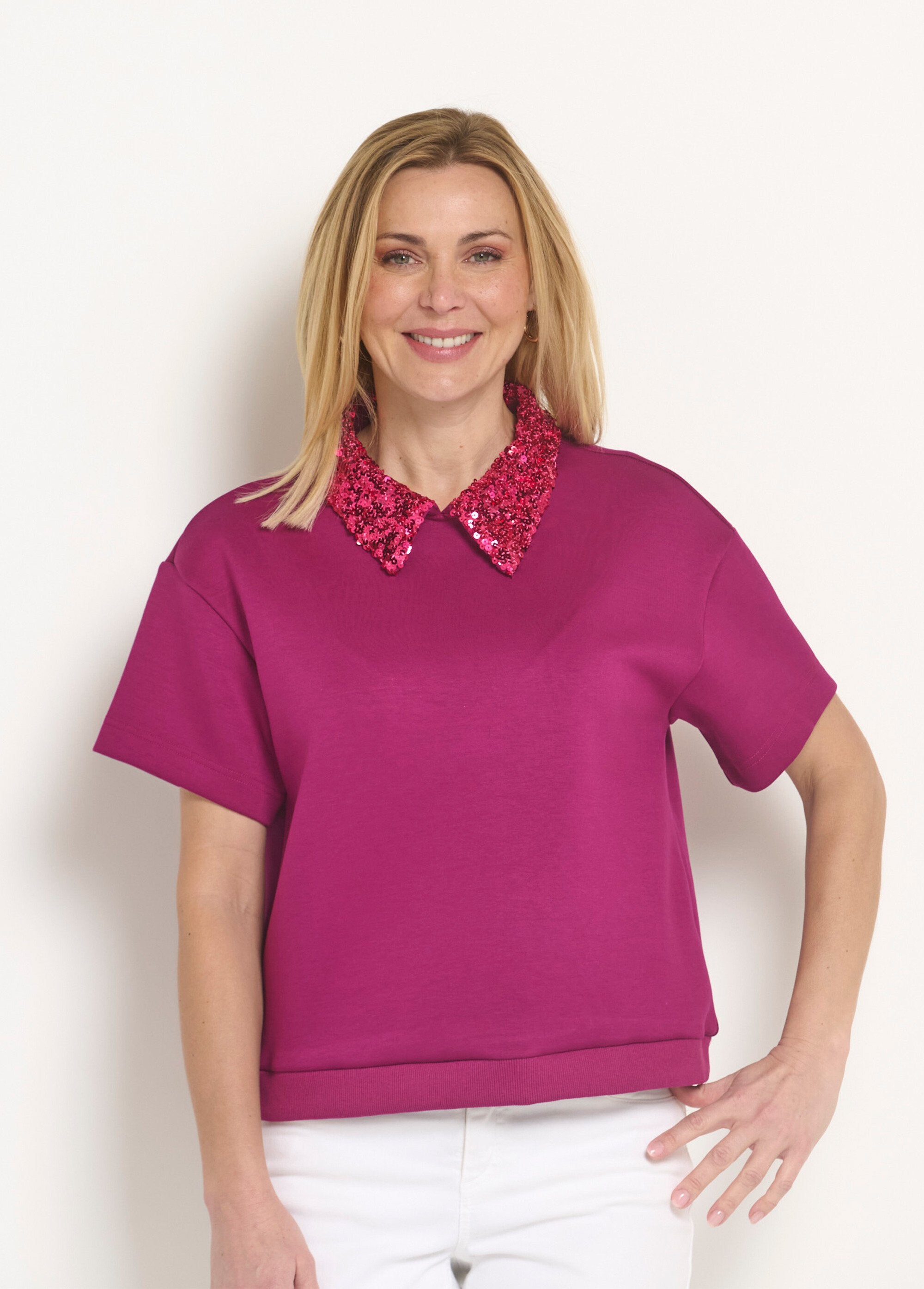 Blouse_with_sequined_collar_and_short_sleeves_Raspberry_FA1_slim