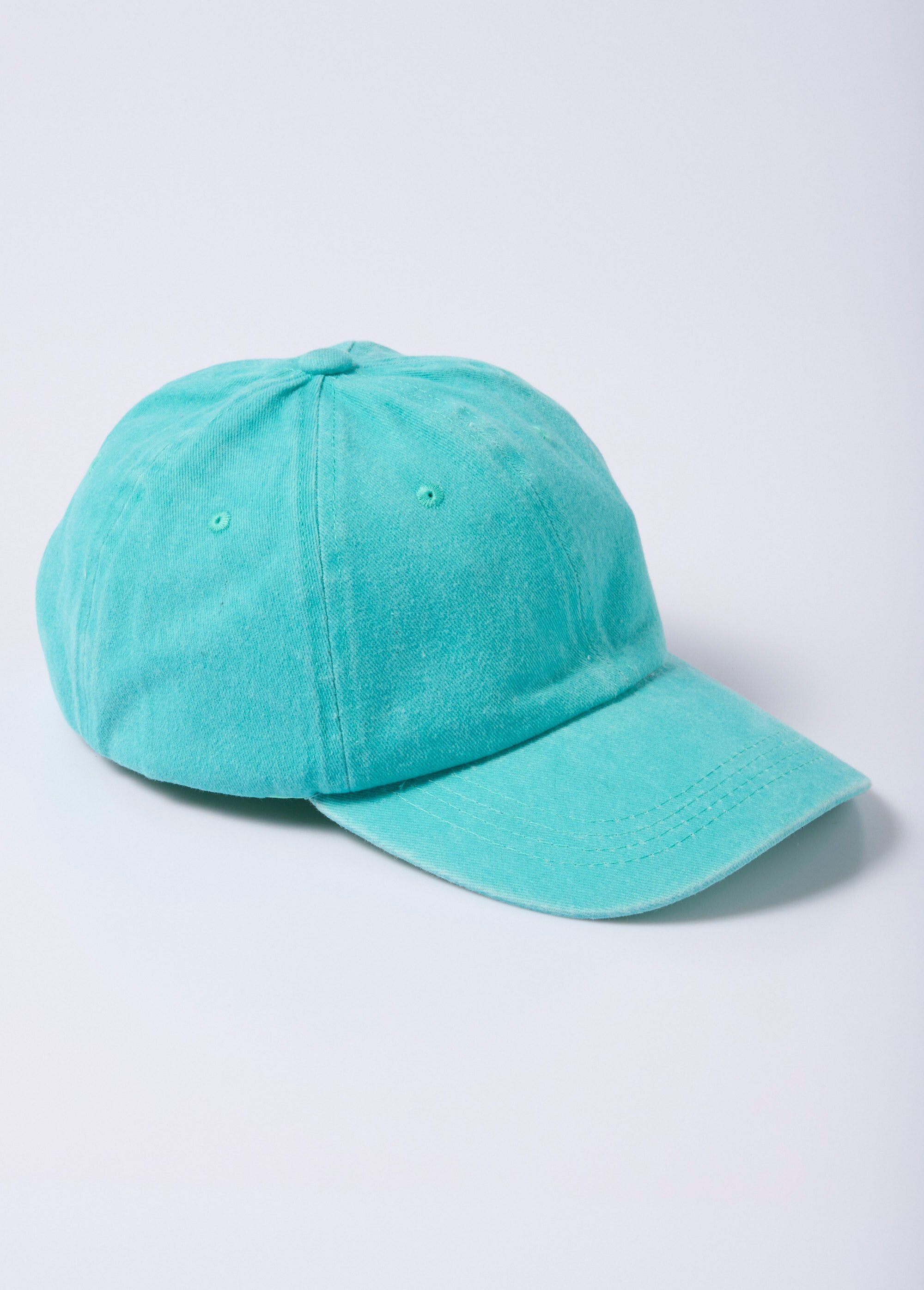 Casquette_en_toile_colorée_effet_usé_Turquoise_FA1_slim