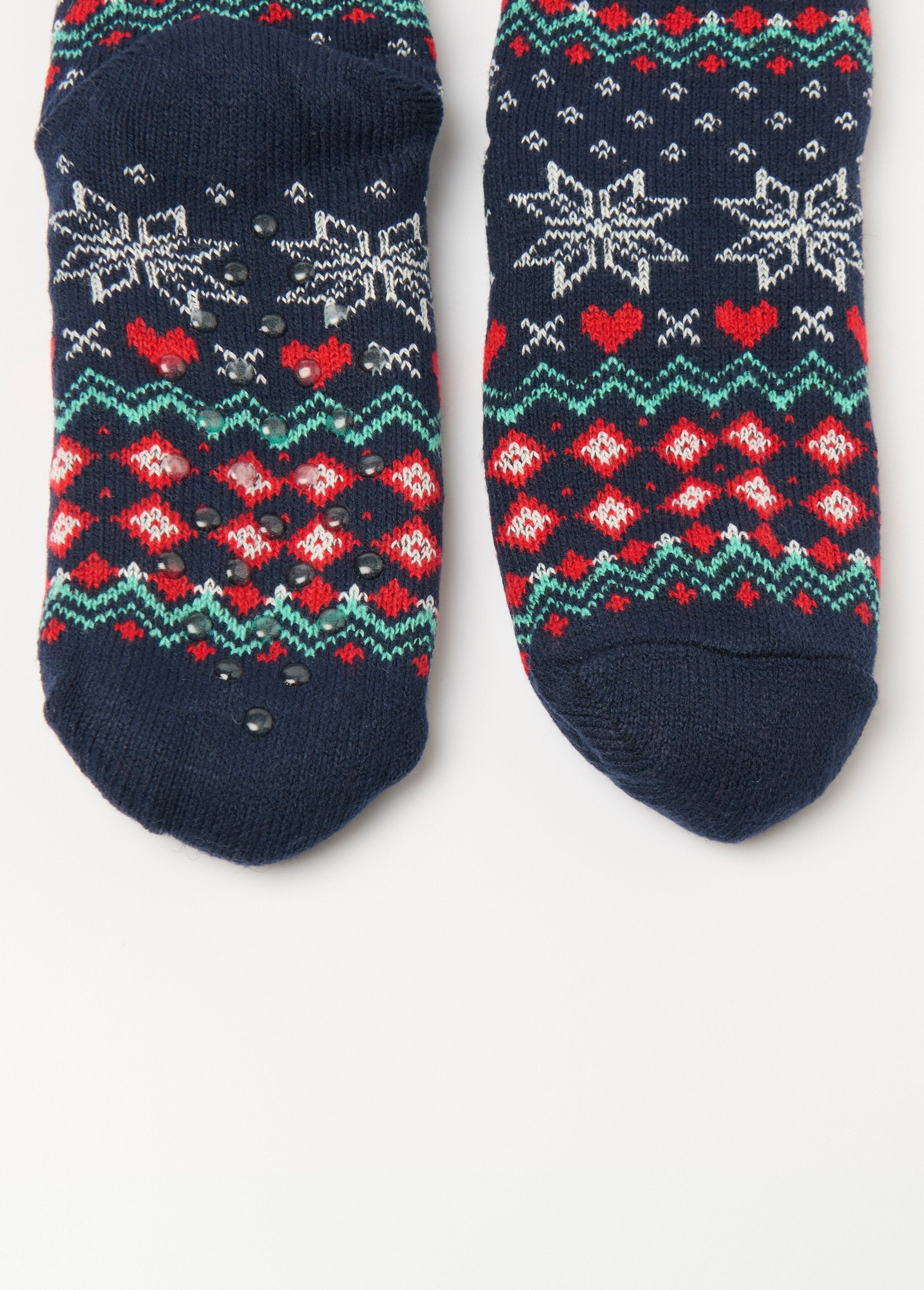 Chaussettes_chaudes_intérieur_polaire_Bleu_DE2_slim