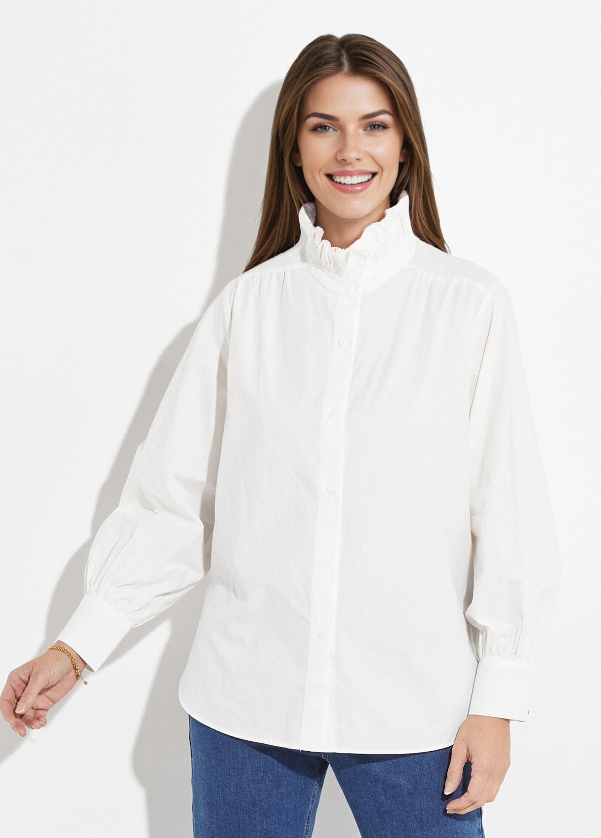 Blouse_with_a_pleated_high_collar_White_FA1_slim