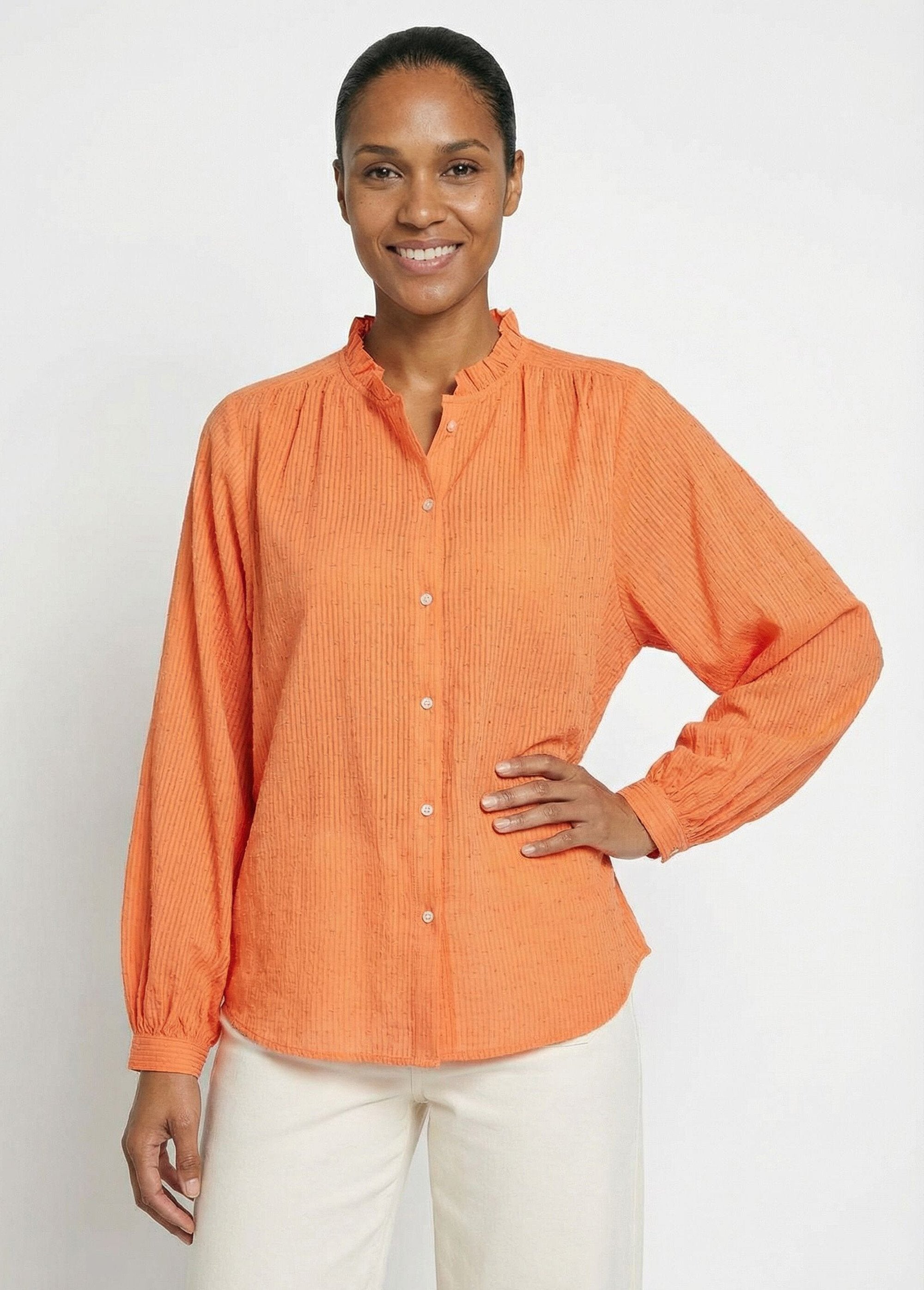 Ruffled_collar_striped_dotted_Swiss_cotton_blouse_Orange__FA1_slim
