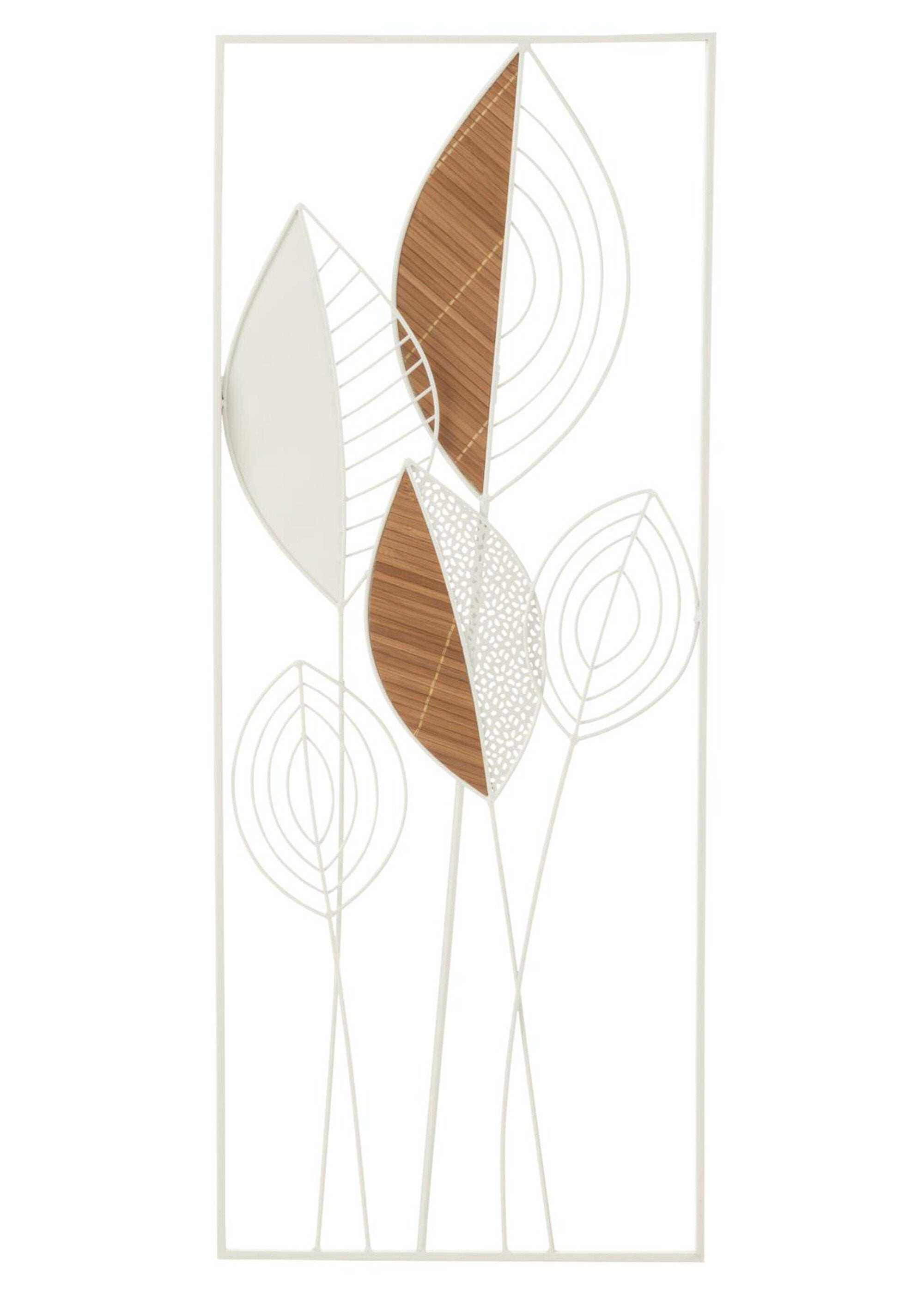 Metal_and_wood_leaf_wall_decoration_White_FA1_slim