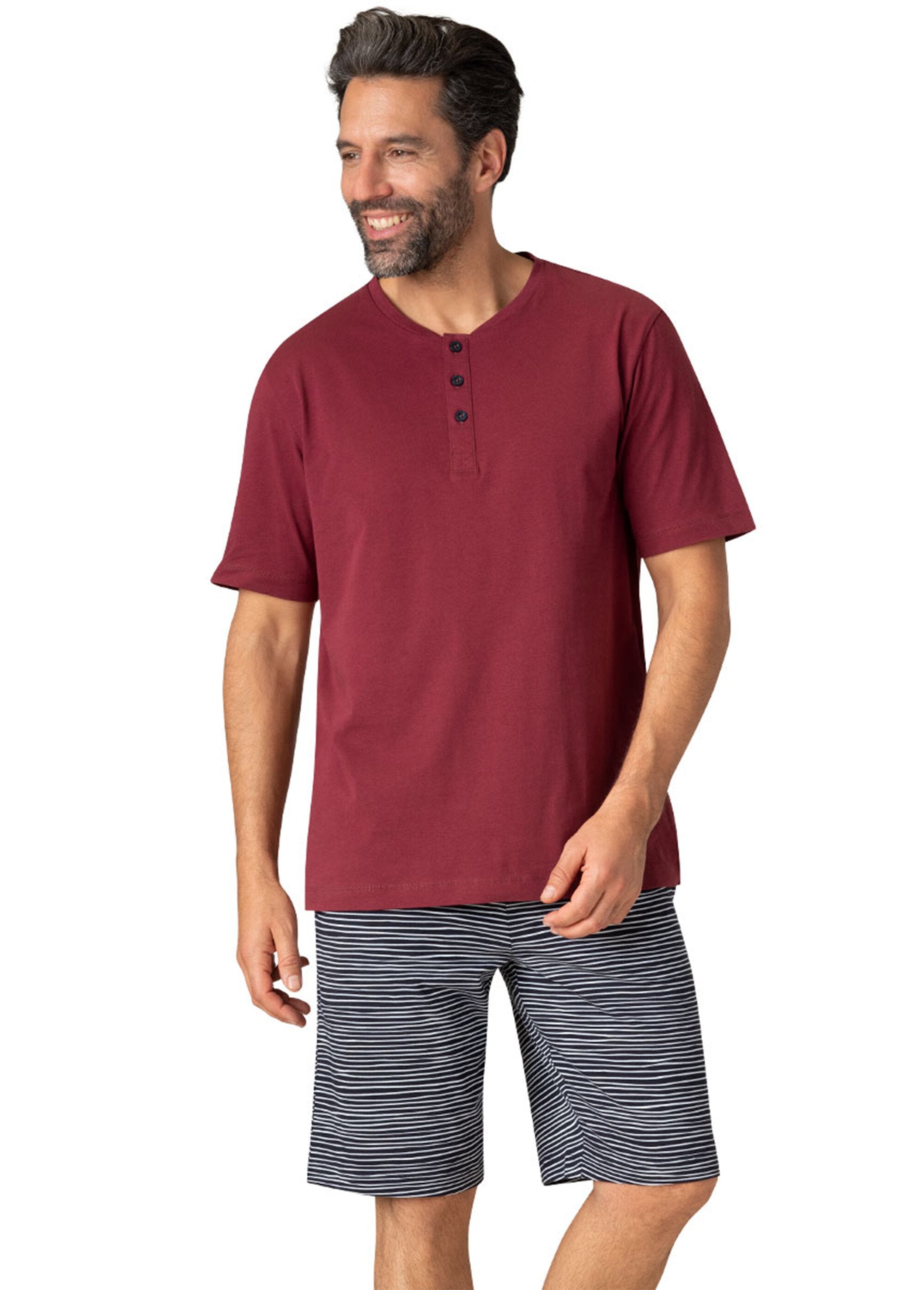 Eminence_®_-_Men's_Printed_Pyjama_Shorts_Bordeaux_and_navy_FA1_slim