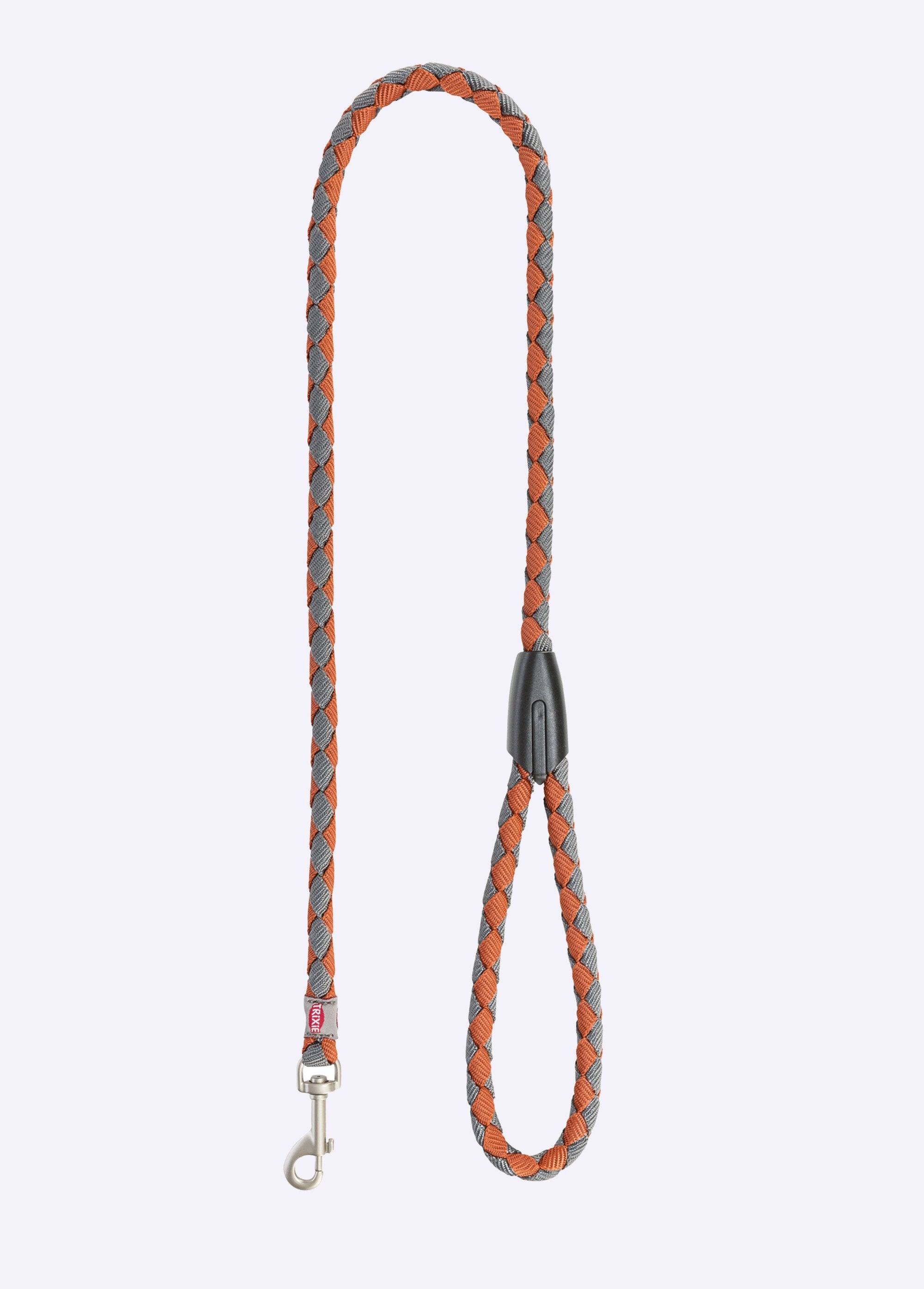 CAVO_round_braided_pet_leash_Rust_and_grey_FA1_slim