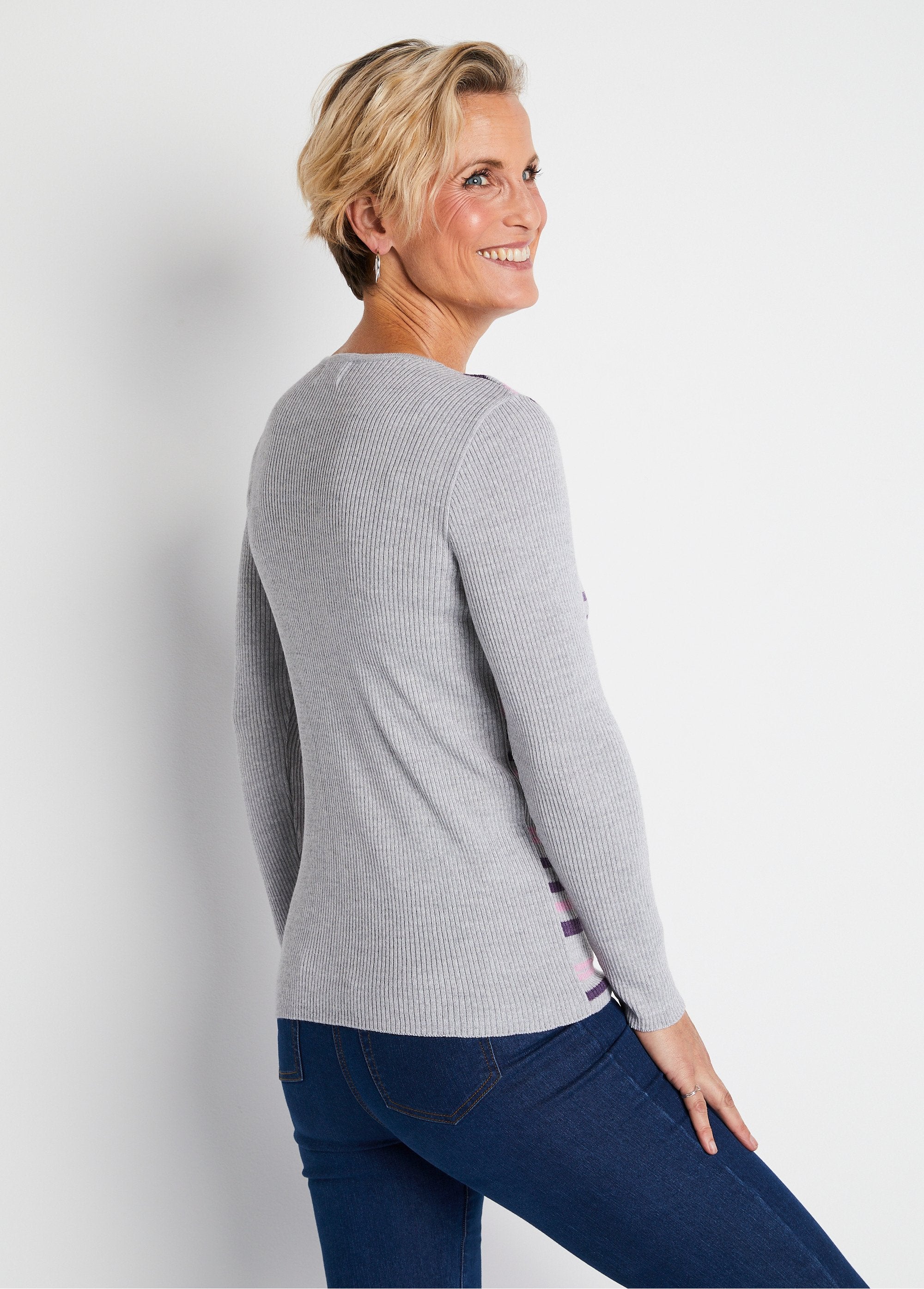 Warm_round_neck_merino_wool_sweater_Silver_and_plum_stripes_DO1_slim