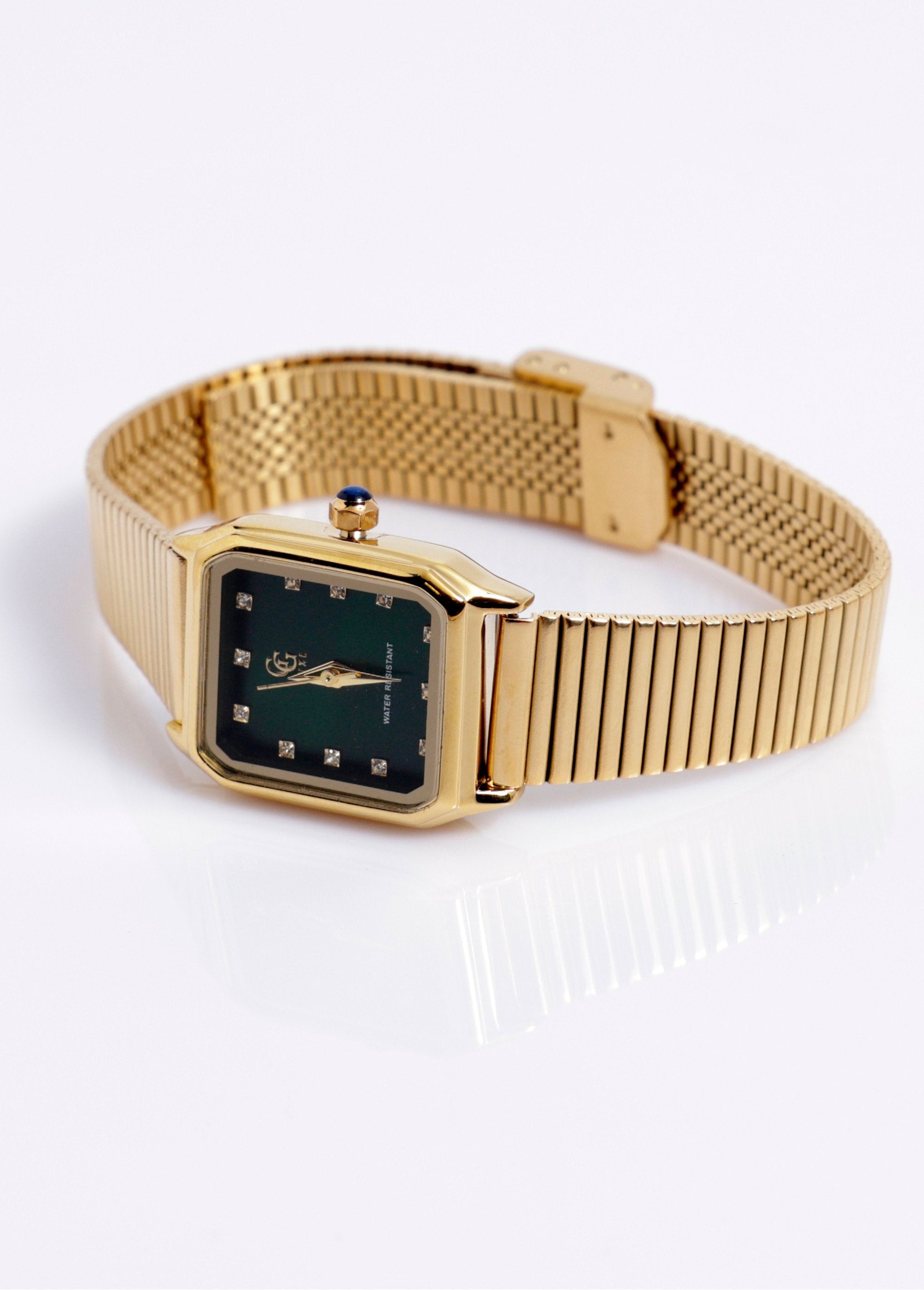 Jewelry_watch_with_ribbed_mesh_bracelet_Gold_green_DE1_slim