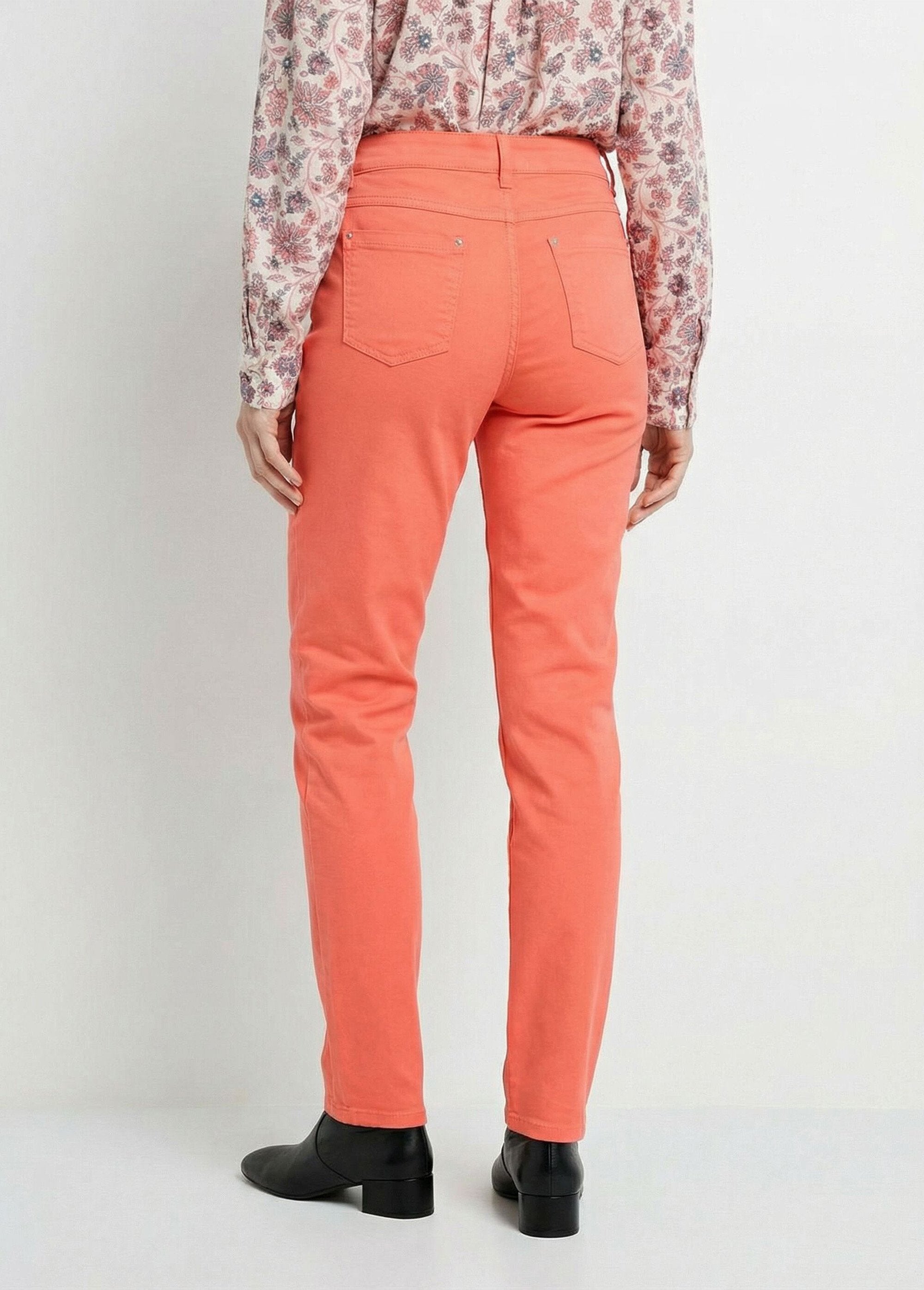 Stretch_cotton_5-pocket_straight_pants_Coral_DO1_slim