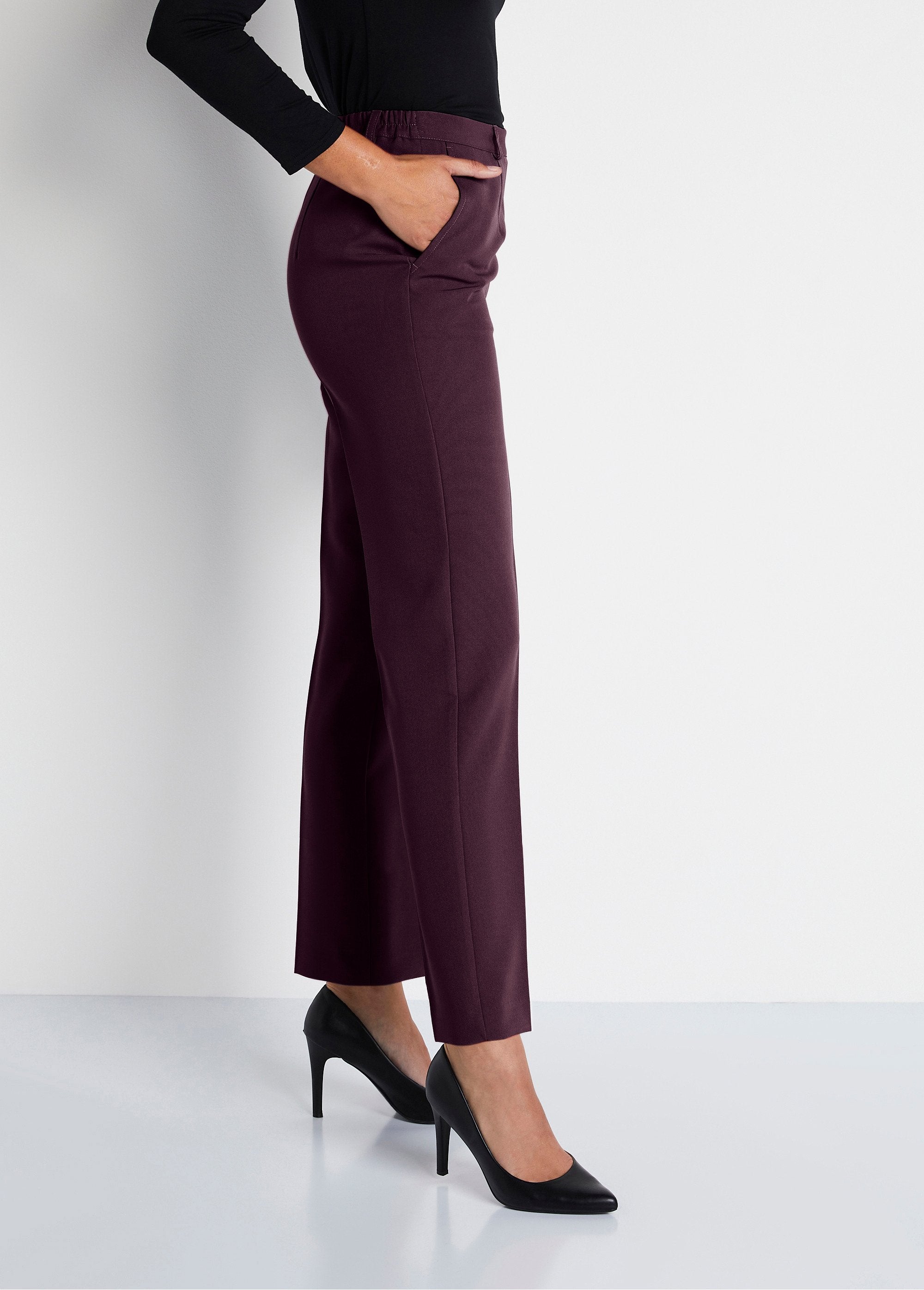 Straight_pants_with_semi-elasticated_waist,_wrinkle-free_fabric_Plum_DR1_slim