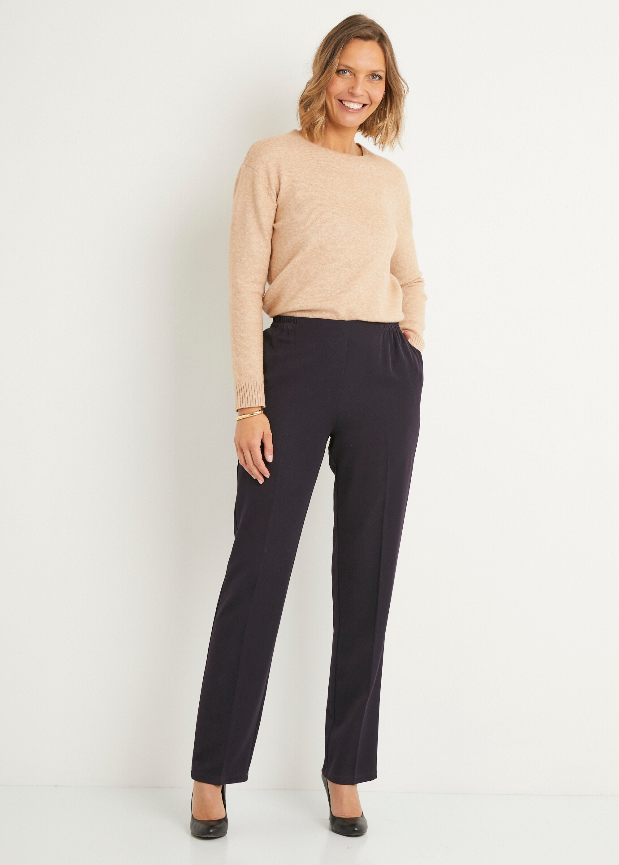 Straight_pants_with_semi-elasticated_waist_and_flat_stomach_Plain_plum_SF1_slim