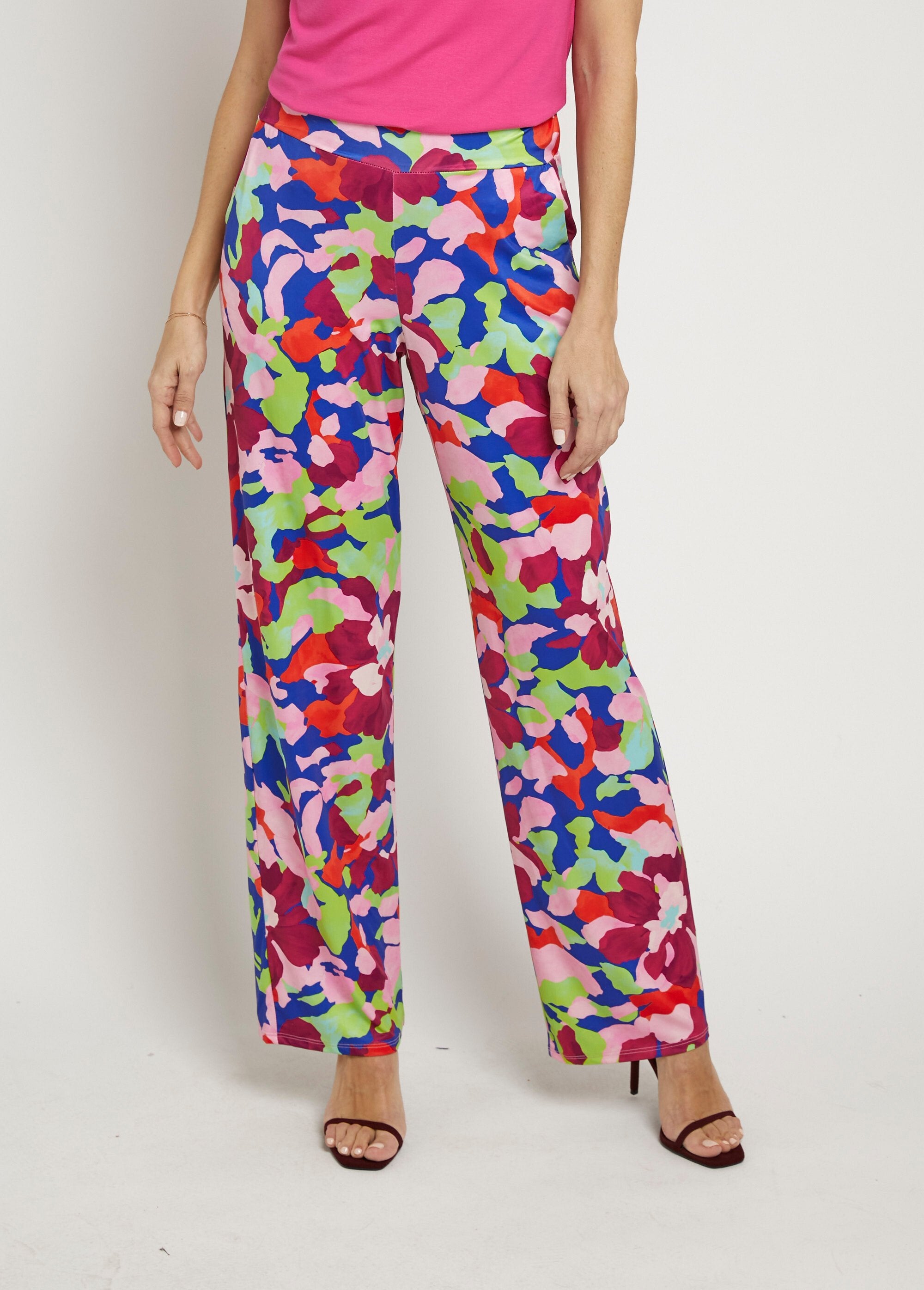 Stretch_flowing_pants,_pop_floral_pattern_Rose_prints_FA1_slim