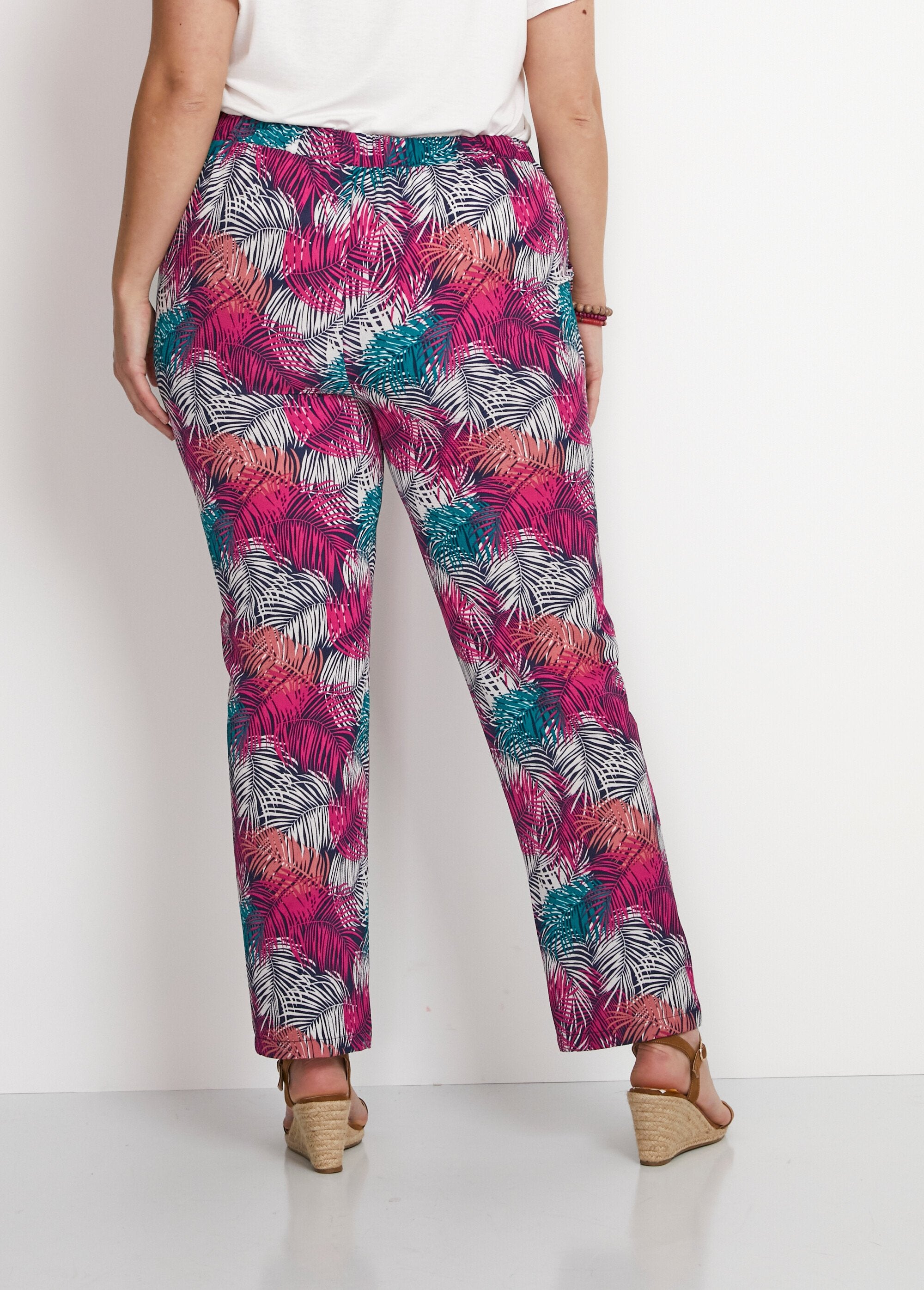 Pantalon_fluide_taille_élastiquée_Imprime_fuchsia_DO1_curvy