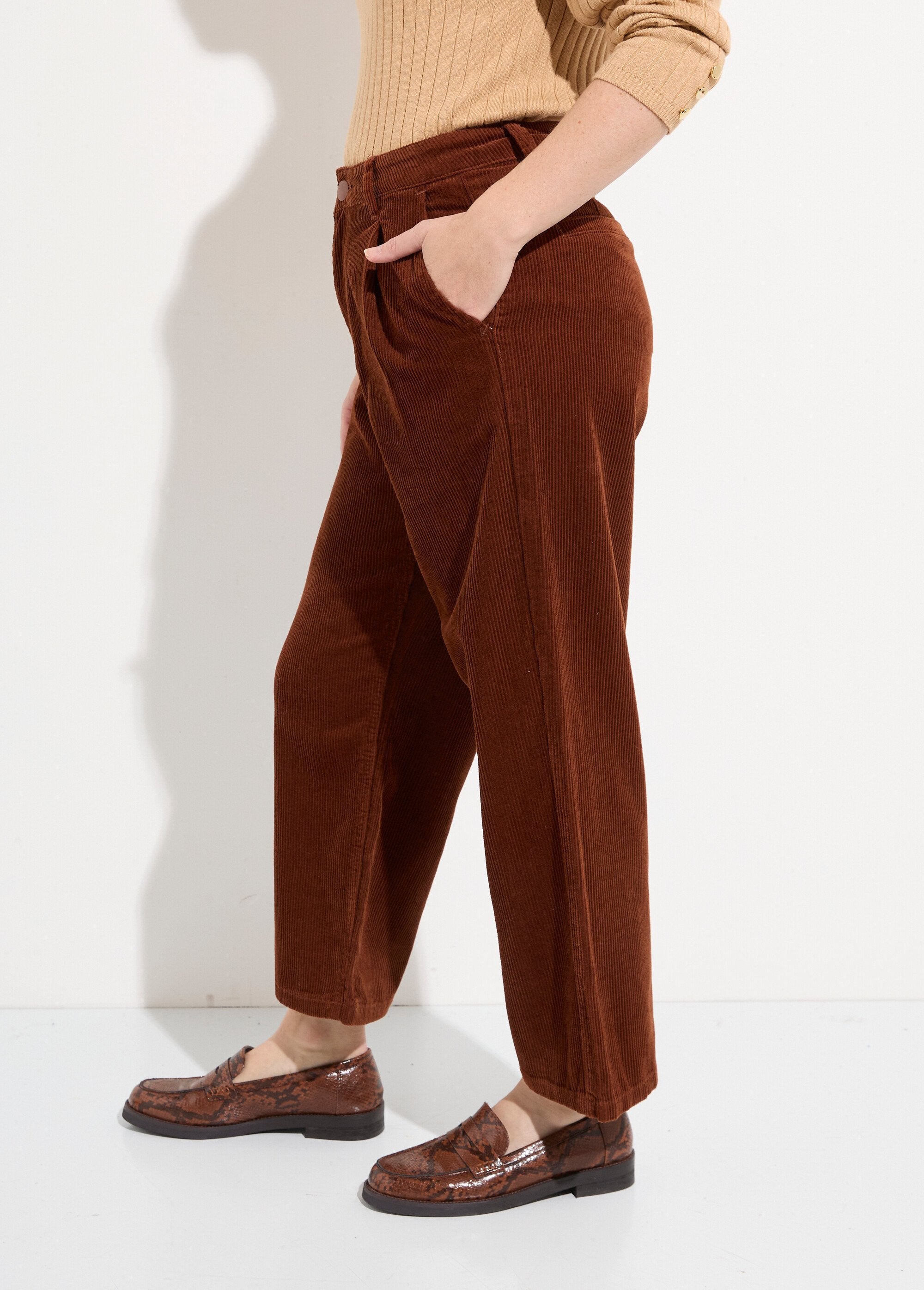 Wide-leg_corduroy_trousers,_petite_size_Brown_GA1_slim