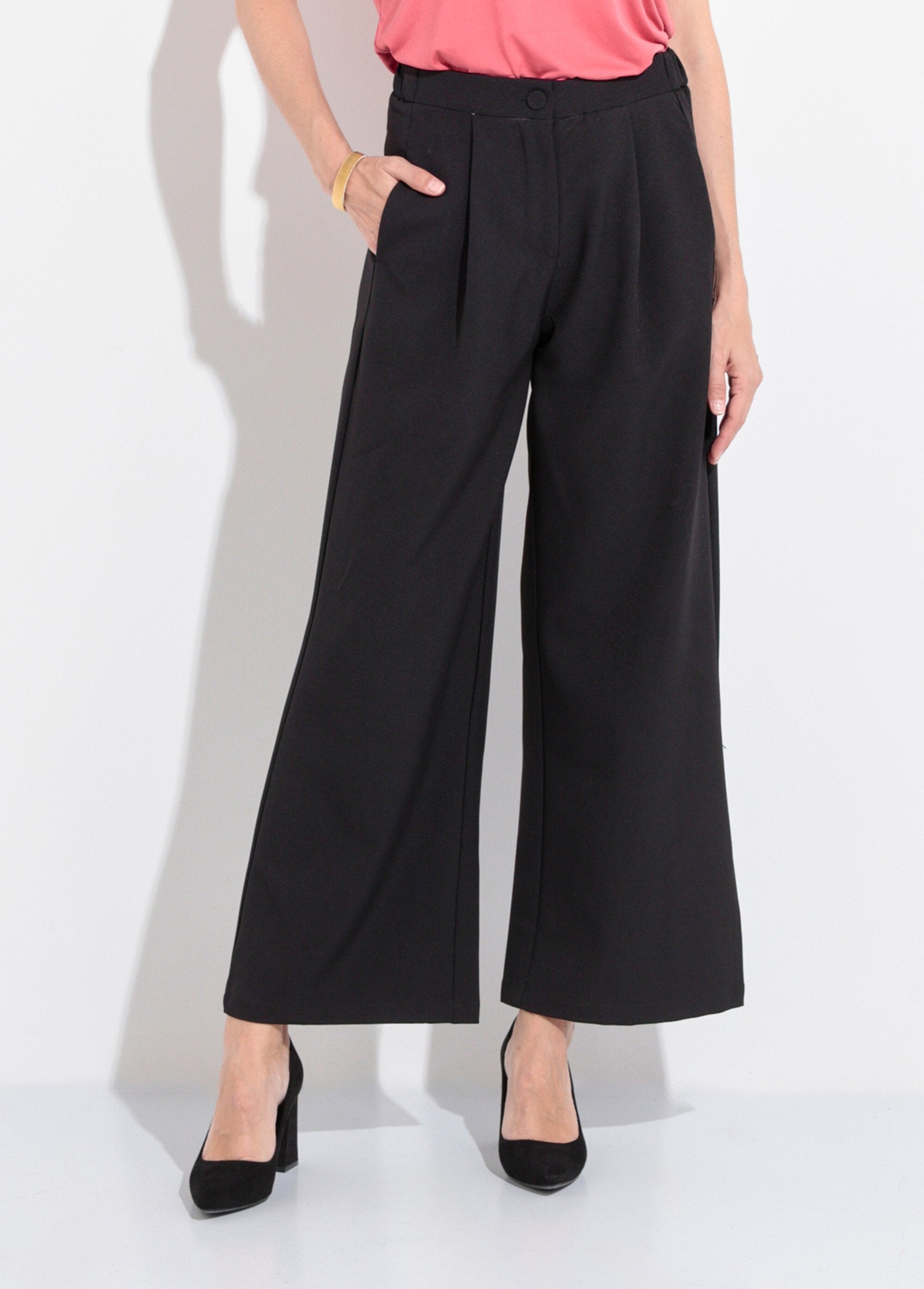 Elasticated_flowing_tailored_trousers_Black_FA1_slim