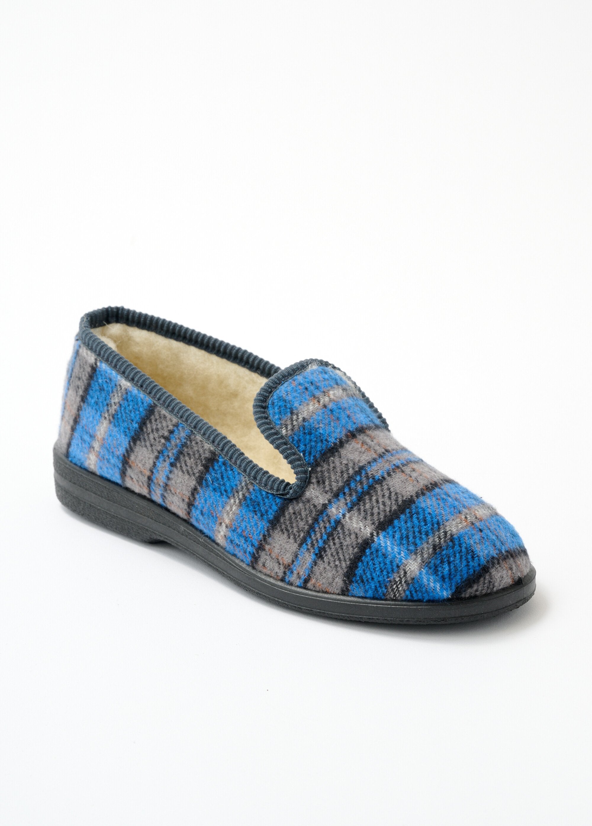 Wide-width_mixed_wool_slippers_Scottish_navy_FA1_slim