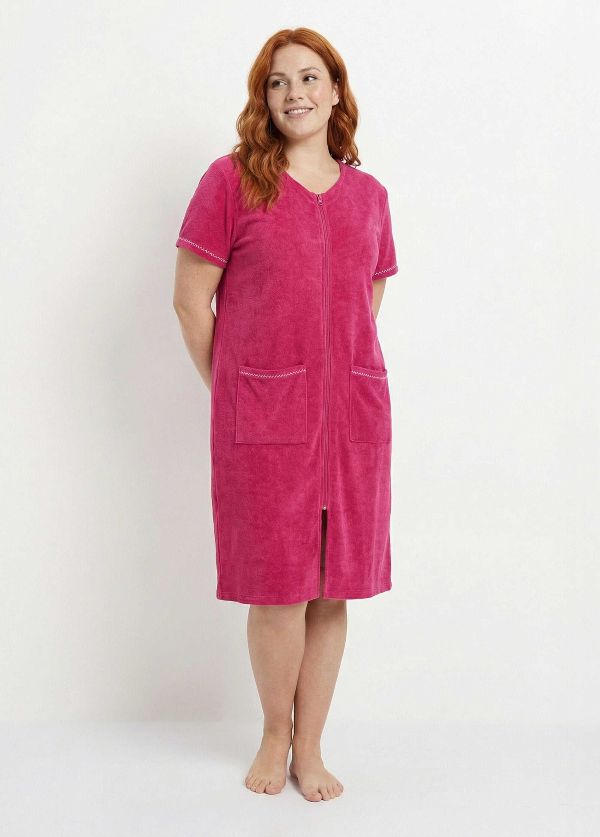 Plain_cotton_terry_bathrobe_with_zip_Pink_FA1_curvy
