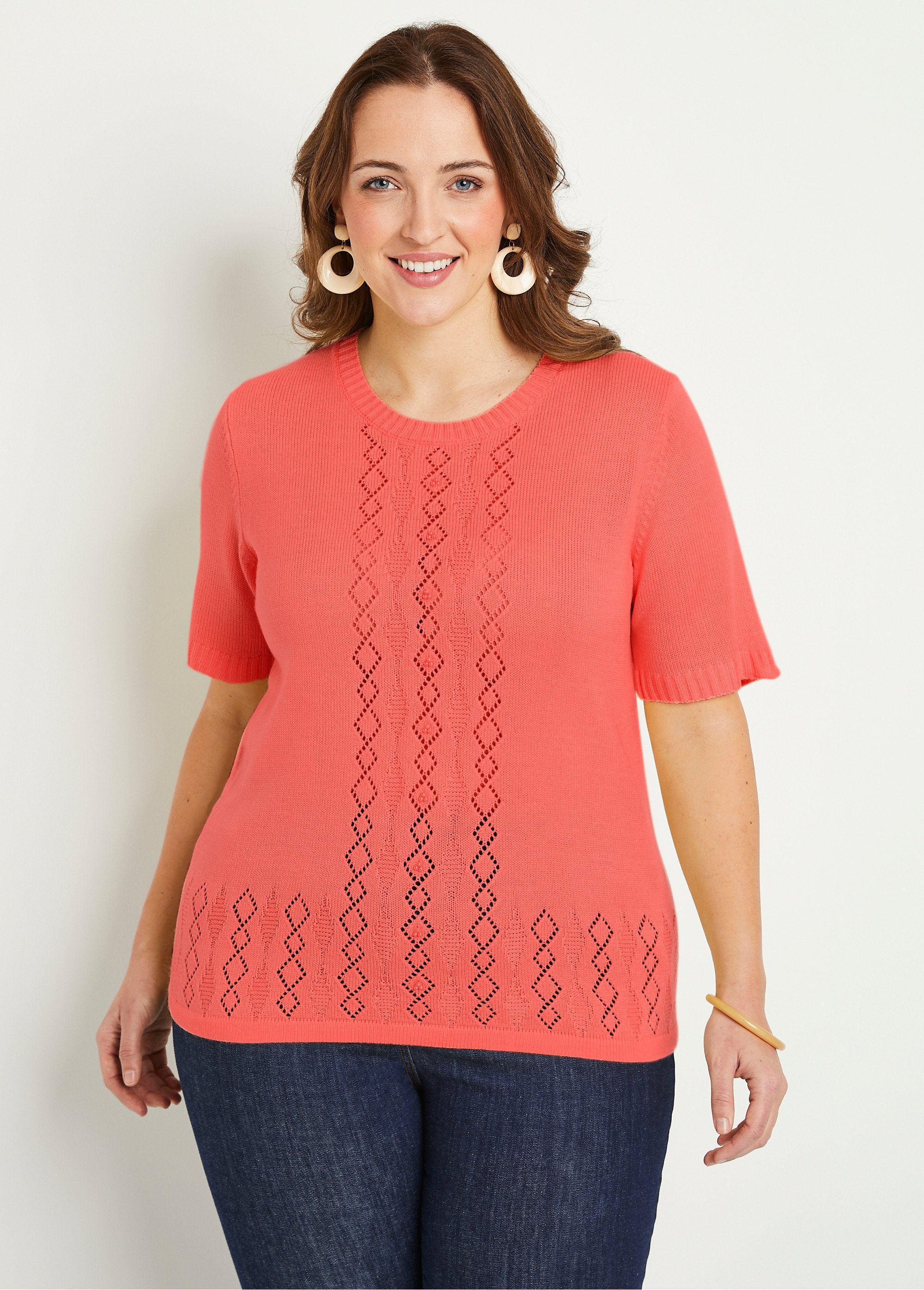 Short-sleeved_beaded_openwork_sweater_Coral_FA1_curvy