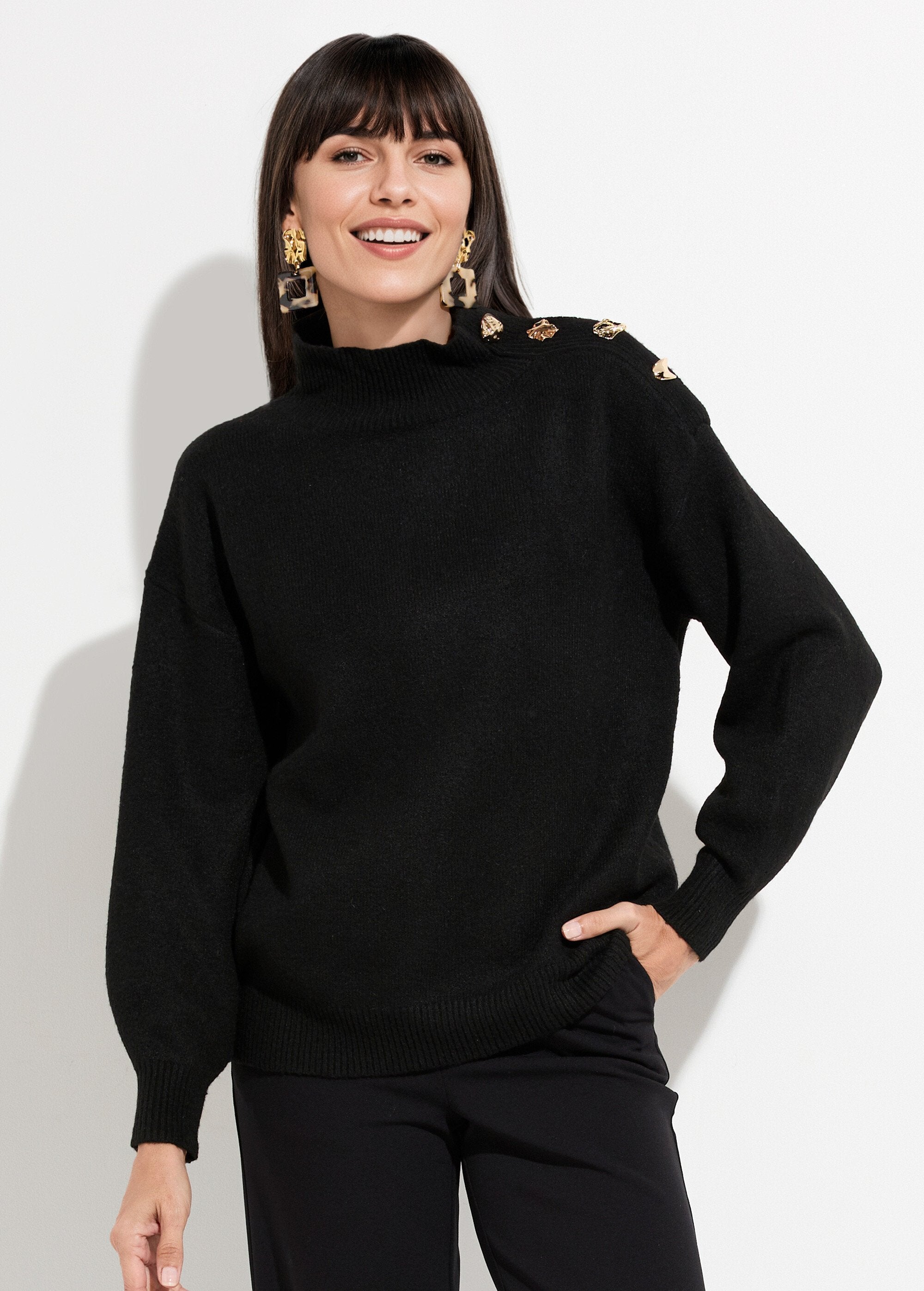 High-neck_sweater_with_metal_jewel_buttons_Black_FA1_slim