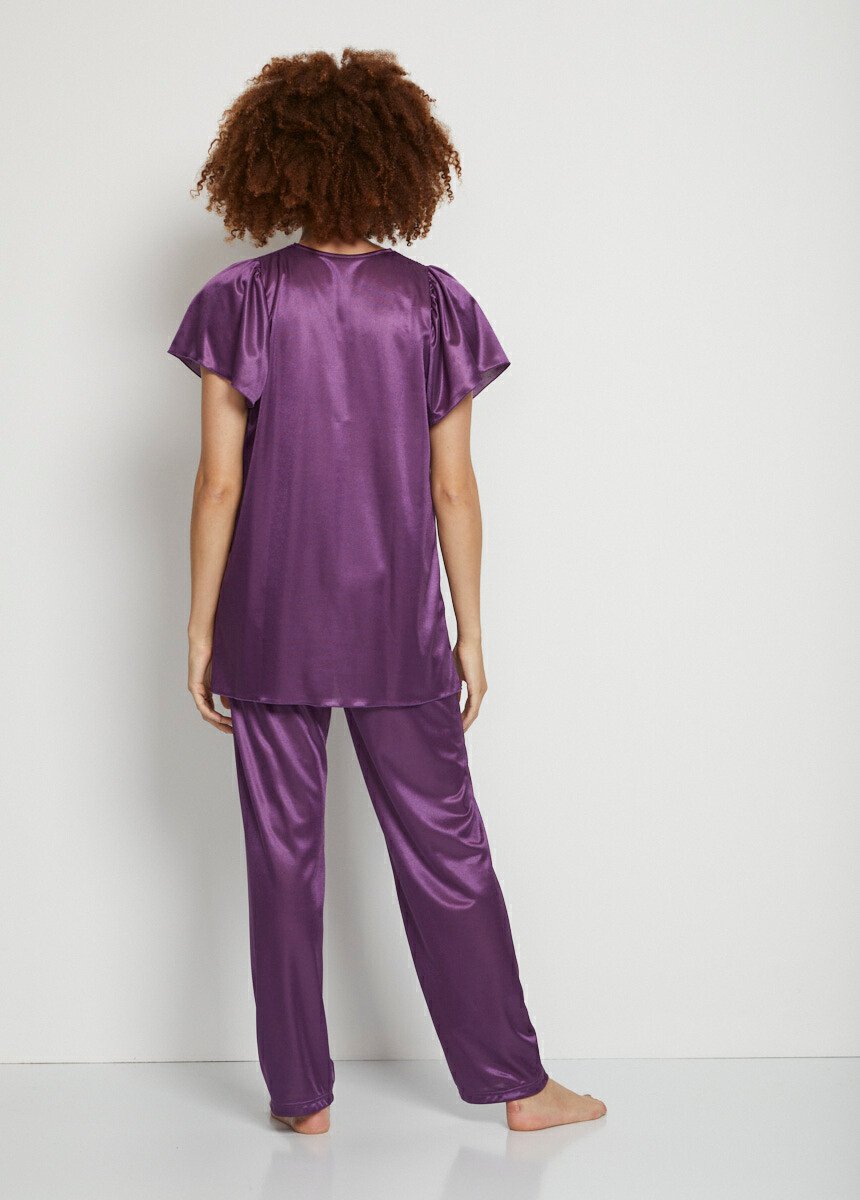 Plain_short-sleeved_pajamas_in_flowing_knit_Plum_DO1_slim