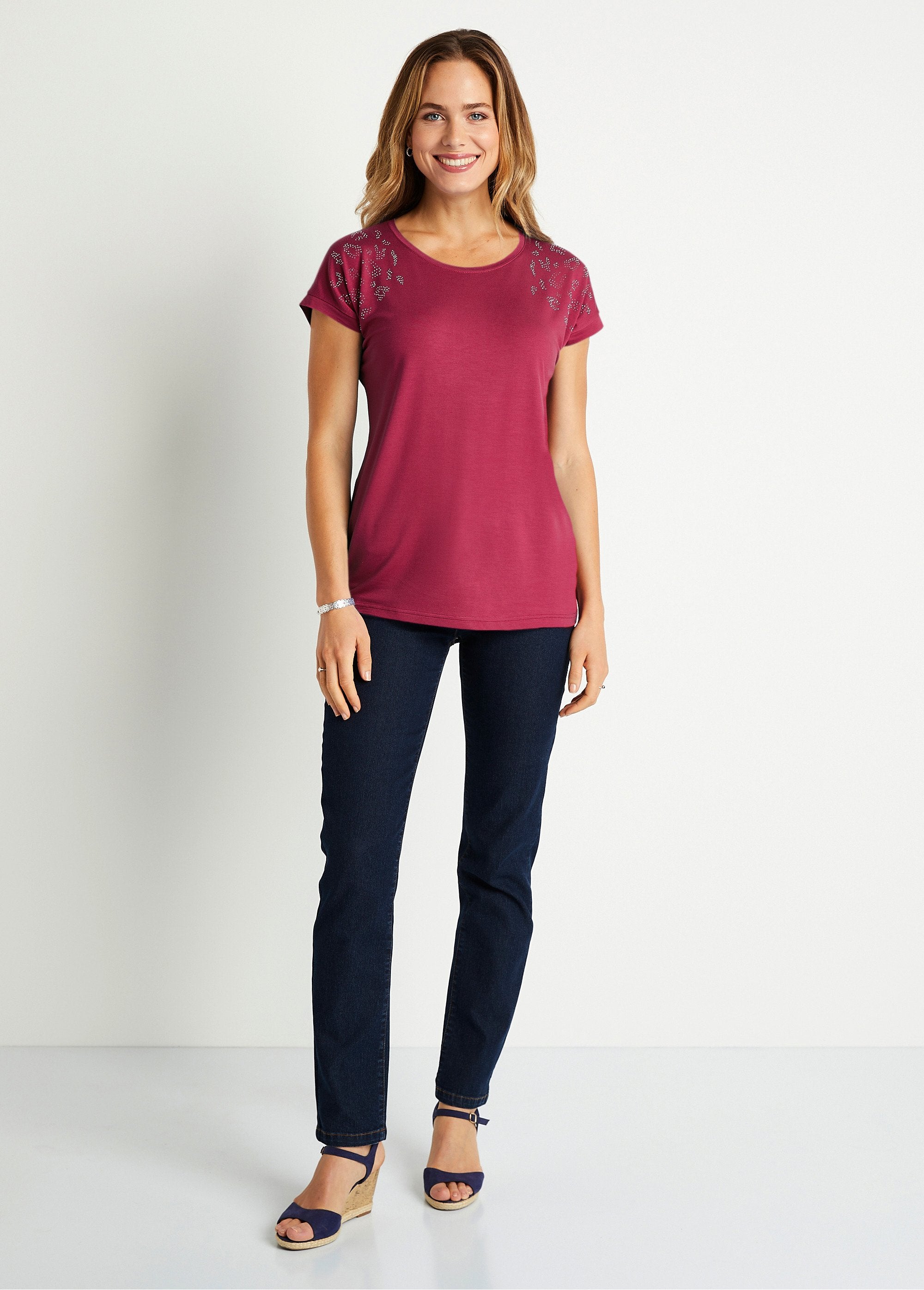 Long_plain_short-sleeved_t-shirt_Fuchsia_SF1_slim