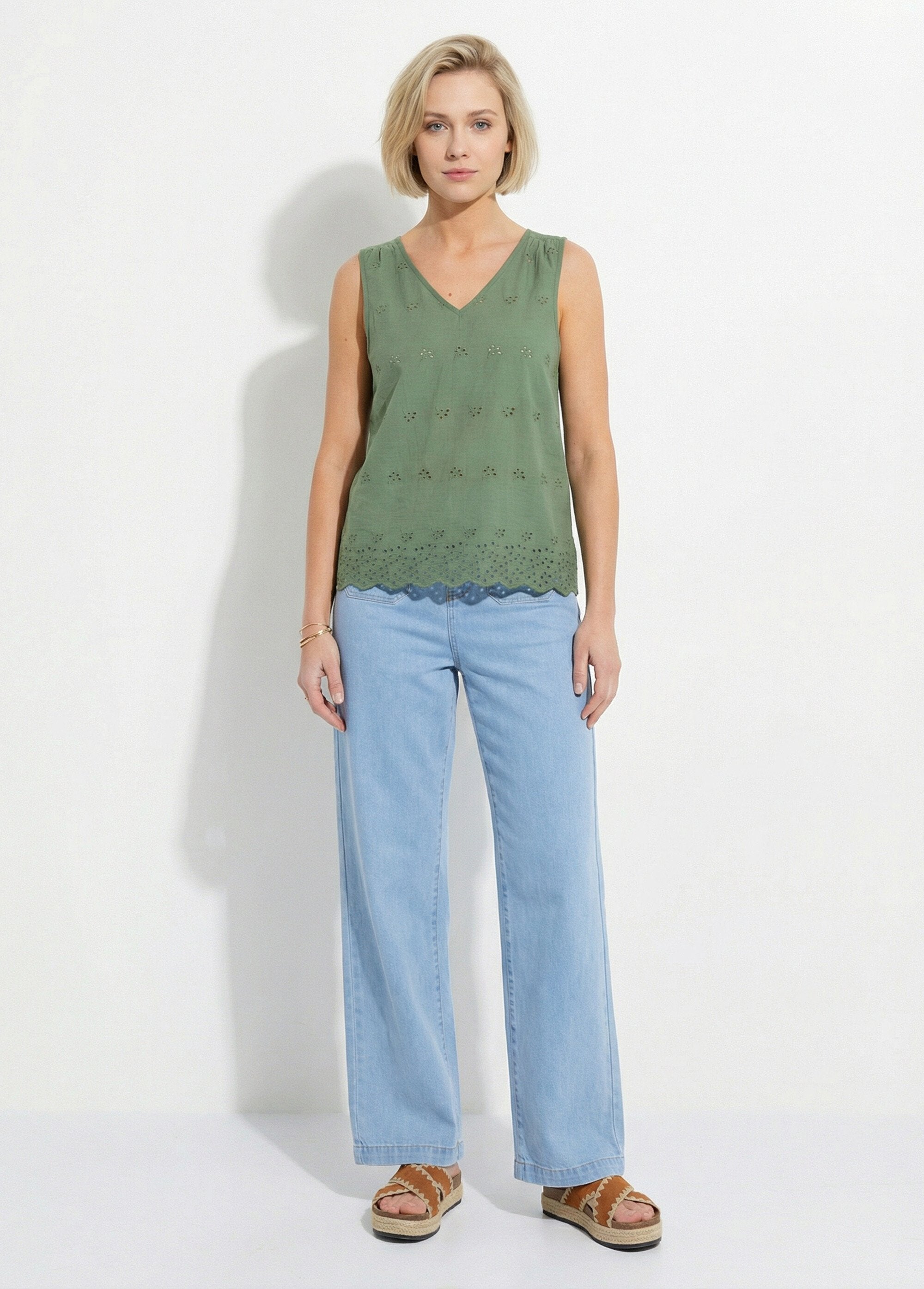 Cotton_broderie_anglaise_vest_top_Khaki_SF1_slim