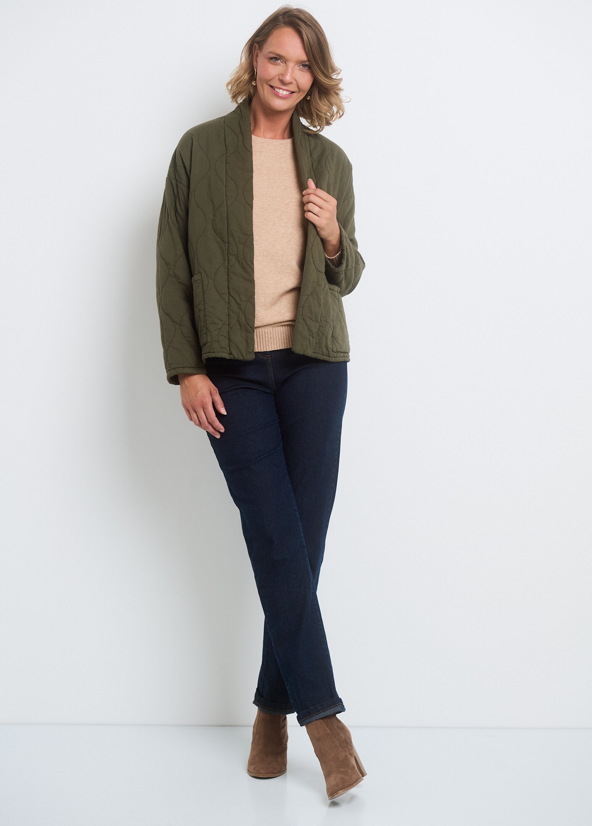 Quilted_shawl_collar_jacket_Khaki_SF1_slim