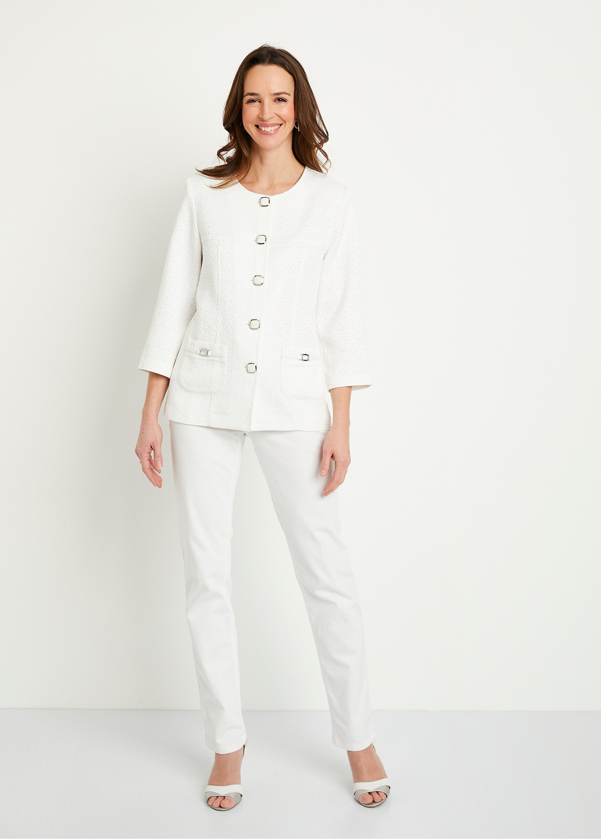 Crew-neck_jacket_with_3/4_sleeves_White_SF1_slim