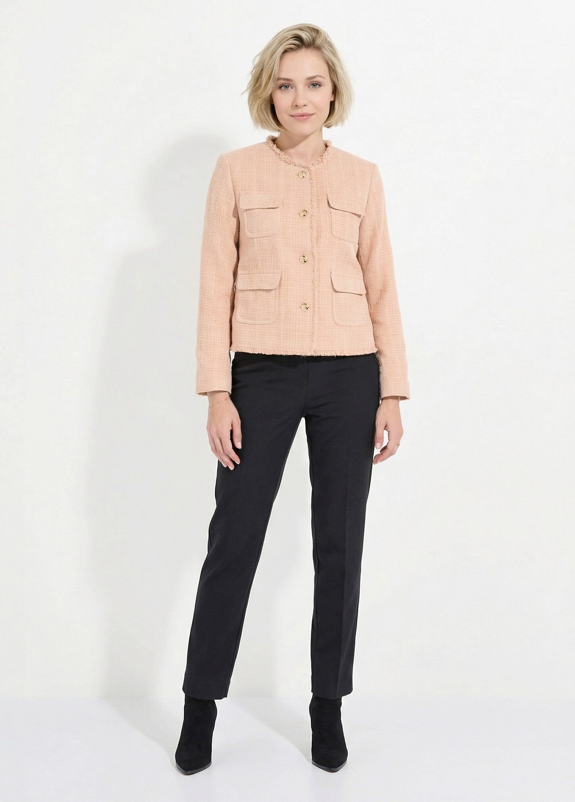 Fringed_button-down_collarless_tweed_jacket_Almond_SF1_slim